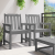Scaune de dining 2 buc Gri deschis HDPE GartenMobel Dekor