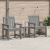 Scaune de dining 2 buc Gri deschis HDPE GartenMobel Dekor