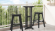 Masă de Bar Neagră 55x55x107 cm HDPE GartenMobel Dekor