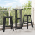 Taburete Bar 2 pcs Negru HDPE GartenMobel Dekor