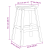Taburete Bar 2 pcs Negru HDPE GartenMobel Dekor