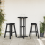 Taburete Bar 2 pcs Negru HDPE GartenMobel Dekor