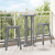 Taburete 2 buc Gri deschis HDPE GartenMobel Dekor