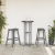 Taburete 2 buc Gri deschis HDPE GartenMobel Dekor