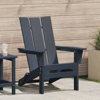 Scaun Adirondack pliabil bleumarin 74.5x80.5x90 cm HDPE GartenMobel Dekor