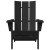 Scaun Adirondack pliabil Negru 74.5x80.5x90 cm HDPE GartenMobel Dekor