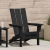 Scaun Adirondack pliabil Negru 74.5x80.5x90 cm HDPE GartenMobel Dekor