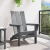 Scaun pliabil Adirondack Gri deschis 74.5x80.5x90 cm HDPE GartenMobel Dekor