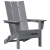 Scaun pliabil Adirondack Gri deschis 74.5x80.5x90 cm HDPE GartenMobel Dekor