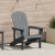 Scaun Adirondack gri deschis 74x82x91 cm HDPE GartenMobel Dekor