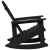 Scaun rocking Adirondack Negru 73.5x92x90 cm HDPE GartenMobel Dekor