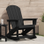Scaun rocking Adirondack Negru 73.5x92x90 cm HDPE GartenMobel Dekor