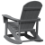 Scaun de balansoar Adirondack Gri deschis 73.5x92x90 cm HDPE GartenMobel Dekor