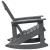 Scaun de balansoar Adirondack Gri deschis 73.5x92x90 cm HDPE GartenMobel Dekor