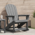 Scaun de balansoar Adirondack Gri deschis 73.5x92x90 cm HDPE GartenMobel Dekor