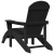 Scaun Adirondack cu suport pentru picioare Negru HDPE GartenMobel Dekor