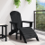 Scaun Adirondack cu suport pentru picioare Negru HDPE GartenMobel Dekor