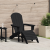 Scaun Adirondack cu suport pentru picioare Negru HDPE GartenMobel Dekor