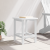 Masă laterală Adirondack Albă 38x38x45 cm HDPE GartenMobel Dekor