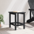 Masa laterală Adirondack Neagră 38x38x45 cm HDPE GartenMobel Dekor