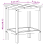 Masa laterală Adirondack Neagră 38x38x45 cm HDPE GartenMobel Dekor