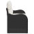 Sofa de grădină cu 2 locuri  cu perne, Ratan poliester negru GartenMobel Dekor