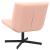 Scaun Accent Roz Baby Poliester, Oțel Standard Rotativ GartenMobel Dekor