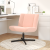 Scaun Accent Roz Baby Poliester, Oțel Standard Rotativ GartenMobel Dekor