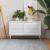 Uși dulap design lambriu 2 buc. alb 39,5x49,4 cm lemn masiv pin GartenMobel Dekor
