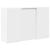 Birou de recepție alb 155x50x103,5 cm din lemn prelucrat GartenMobel Dekor