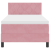 Pat cu arcuri Box și saltea  cu LED Roz 100x200 cm Catifea GartenMobel Dekor