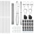Set de Stâlpi de Gard Set de 2 Oțel Galvanizat 10 x 1 m Durabil GartenMobel Dekor