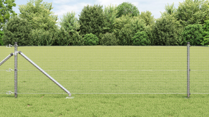 Set de posturi de gard Set de 2 Oțel galvanizat 10 x 0.5 m GartenMobel Dekor