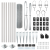 Set de Stâlpi pentru Gard Set de 2 Oțel galvanizat 10 x 1 m GartenMobel Dekor