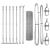 Set țeavă pentru gard 10 x 0.5 m Set de 2 Oțel galvanizat GartenMobel Dekor