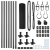 Set de stâlpi de gard metalici gri Set de 2 Metal 10 x 0.5 m GartenMobel Dekor