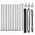 Set Stâlpi pentru Gard Set de 2 Gri Metal, PVC 25 x 1.5 m GartenMobel Dekor