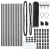 Set de garduri Set de 2 Gri Metal, Plastic 25 x 0.5 m Durabil GartenMobel Dekor