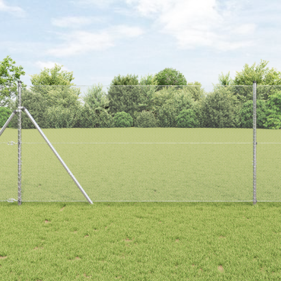 Set de Împrejmuire Set de 2 Oțel Galvanizat 25 x 1 m GartenMobel Dekor