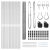 Set de garduri Set de 2 Oțel galvanizat 25 x 1,5 m Durabil GartenMobel Dekor