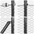 Gard Hexagonal Gri 1x10 m Oțel, Piese pentru gard  cu vârf 7 buc Ø32 mm 120 cm Oțel galvanizat GartenMobel Dekor