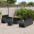 Set de 8 Piese de Sofa de Grădină cu Perne Negru Ratan Acacia GartenMobel Dekor