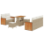 Set Canapea Grădină 8 Piese cu Pernițe Bej Poli Rattan Acacia, Canapea Grădină 2 Locuri cu Pernițe Bej Poli Rattan, Set Cină Grădină 3 Piese cu Pernițe Bej Poli Rattan Acacia GartenMobel Dekor