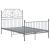Cadru de pat, gri, 120x200 cm, metal GartenMobel Dekor