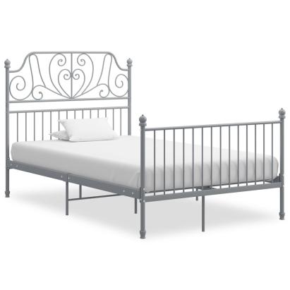 Cadru de pat, gri, 120x200 cm, metal GartenMobel Dekor