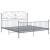 Cadru de pat, gri, 200x200 cm, metal GartenMobel Dekor