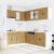 Set dulap de bucătărie 11 piese „Porto” stejar artizanal lemn GartenMobel Dekor