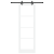Set Ușă Glisantă  cu Accesorii Alb 78x232 cm Lemn Solid de Pin GartenMobel Dekor