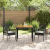 Set Mobilier Dining  Set 3 piese Negru Lemn Durabil GartenMobel Dekor