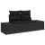 Set de 10 piese sofa de grădină cu perne Negru Poliratan Acacia, Sofa de grădină 2 locuri cu depozitare și perne Negru Poliratan, Set de dining grădină 3 piese cu perne Negru Poliratan Acacia GartenMobel Dekor